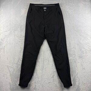Primo Golf Joggers Mens 32 Tall Black Tapered Pants Ankle Zip Cuffed Stretch